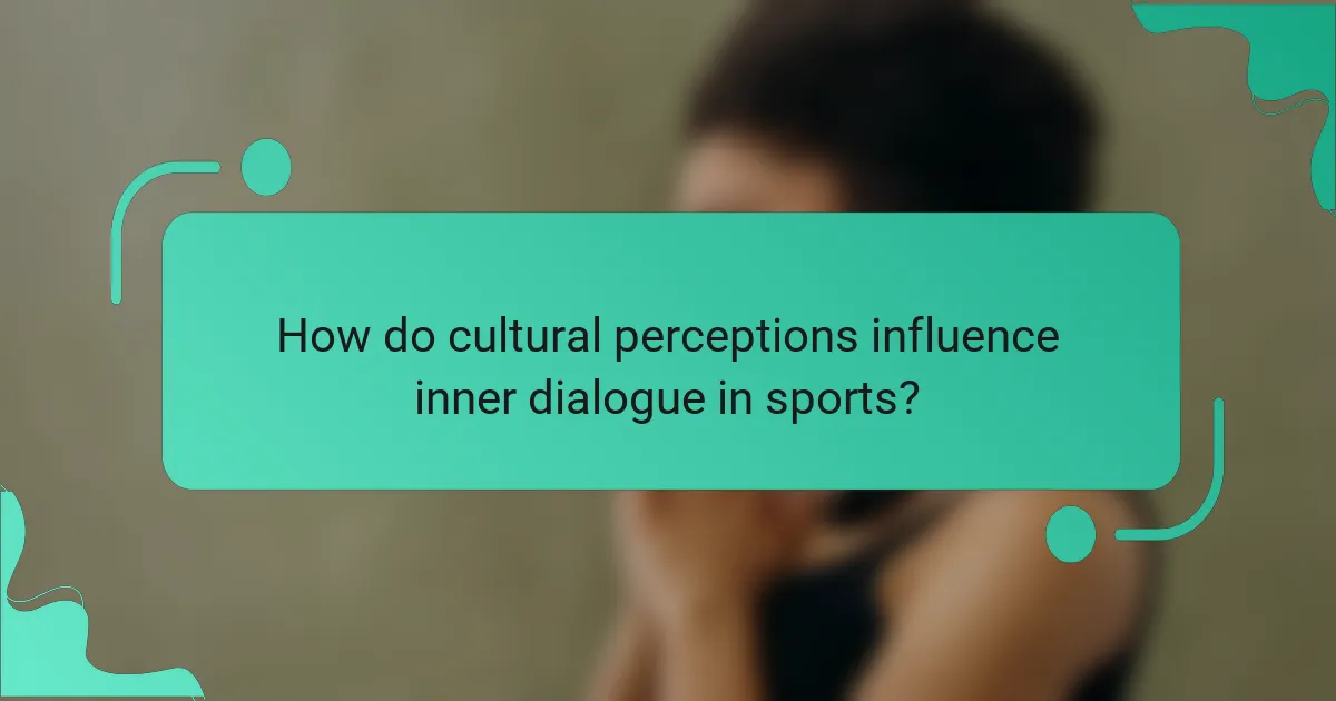 How do cultural perceptions influence inner dialogue in sports?
